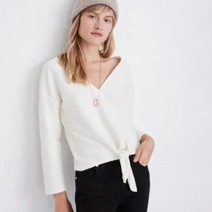 Madewell Texture & Thread Womens Ribbed Tie Front size small